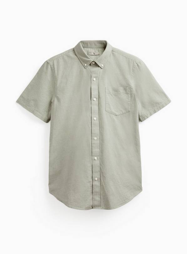 Light Green Short Sleeve Oxford Shirt XXXXL